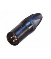 Neutrik - xlr kabeldeel, 3-polig mannelijk, verzilverd, zwart