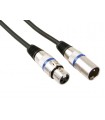 HQ-Power Xlr-kabel - xlr mannelijk naar xlr vrouwelijk - 1 m - zwart