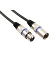 HQ-Power Xlr-kabel - xlr mannelijk naar xlr vrouwelijk - 6 m - zwart