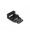 Wago Bevestigingsadapter - voor 5-draadsklemmen - serie 221 - 4 mm² - met klikvoetje voor horizontale montage - zwart
