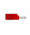 Hirschmann Mating connector 4mm with longitudinal or transverse cable mounting, with screw / red (bsb 20k)