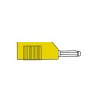 Hirschmann Mating connector 4mm with longitudinal or transverse cable mounting, with screw / yellow (bsb 20k)