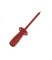 Hirschmann Test probe with elastic,shatter-proof insulated sleeve, female socket 4mm safety (pruef2600 red)